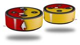 Skin Wrap Decal Set 2 Pack for Amazon Echo Dot 2 - Ripped Colors Red Yellow (2nd Generation ONLY - Echo NOT INCLUDED)