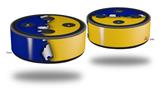 Skin Wrap Decal Set 2 Pack for Amazon Echo Dot 2 - Ripped Colors Blue Yellow (2nd Generation ONLY - Echo NOT INCLUDED)