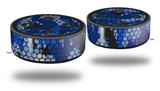 Skin Wrap Decal Set 2 Pack for Amazon Echo Dot 2 - HEX Mesh Camo 01 Blue Bright (2nd Generation ONLY - Echo NOT INCLUDED)