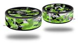 Skin Wrap Decal Set 2 Pack for Amazon Echo Dot 2 - WraptorCamo Digital Camo Neon Green (2nd Generation ONLY - Echo NOT INCLUDED)