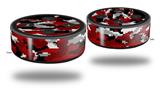 Skin Wrap Decal Set 2 Pack for Amazon Echo Dot 2 - WraptorCamo Digital Camo Red (2nd Generation ONLY - Echo NOT INCLUDED)
