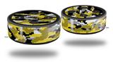 Skin Wrap Decal Set 2 Pack for Amazon Echo Dot 2 - WraptorCamo Digital Camo Yellow (2nd Generation ONLY - Echo NOT INCLUDED)