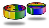Skin Wrap Decal Set 2 Pack for Amazon Echo Dot 2 - Rainbow Stripes (2nd Generation ONLY - Echo NOT INCLUDED)