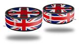 Skin Wrap Decal Set 2 Pack for Amazon Echo Dot 2 - Union Jack 02 (2nd Generation ONLY - Echo NOT INCLUDED)