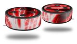 Skin Wrap Decal Set 2 Pack for Amazon Echo Dot 2 - Lightning Red (2nd Generation ONLY - Echo NOT INCLUDED)
