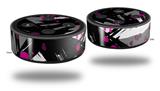 Skin Wrap Decal Set 2 Pack for Amazon Echo Dot 2 - Abstract 02 Pink (2nd Generation ONLY - Echo NOT INCLUDED)
