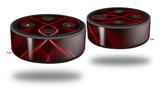 Skin Wrap Decal Set 2 Pack for Amazon Echo Dot 2 - Abstract 01 Red (2nd Generation ONLY - Echo NOT INCLUDED)
