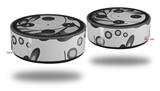 Skin Wrap Decal Set 2 Pack for Amazon Echo Dot 2 - Petals Gray (2nd Generation ONLY - Echo NOT INCLUDED)