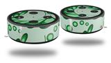 Skin Wrap Decal Set 2 Pack for Amazon Echo Dot 2 - Petals Green (2nd Generation ONLY - Echo NOT INCLUDED)