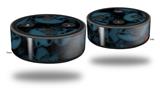 Skin Wrap Decal Set 2 Pack for Amazon Echo Dot 2 - Skulls Confetti Blue (2nd Generation ONLY - Echo NOT INCLUDED)