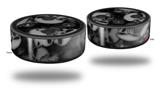 Skin Wrap Decal Set 2 Pack for Amazon Echo Dot 2 - Skulls Confetti White (2nd Generation ONLY - Echo NOT INCLUDED)