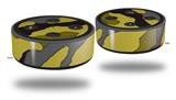 Skin Wrap Decal Set 2 Pack for Amazon Echo Dot 2 - Camouflage Yellow (2nd Generation ONLY - Echo NOT INCLUDED)