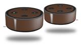 Skin Wrap Decal Set 2 Pack for Amazon Echo Dot 2 - Solids Collection Chocolate Brown (2nd Generation ONLY - Echo NOT INCLUDED)