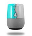 Decal Style Skin Wrap for Google Home Original - Ripped Colors Neon Teal Gray (GOOGLE HOME NOT INCLUDED)