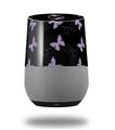 Decal Style Skin Wrap for Google Home Original - Pastel Butterflies Purple on Black (GOOGLE HOME NOT INCLUDED)