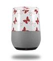 Decal Style Skin Wrap for Google Home Original - Pastel Butterflies Red on White (GOOGLE HOME NOT INCLUDED)