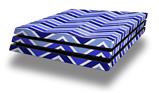 Vinyl Decal Skin Wrap compatible with Sony PlayStation 4 Pro Console Zig Zag Blues (PS4 NOT INCLUDED)
