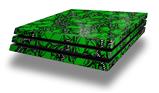 Vinyl Decal Skin Wrap compatible with Sony PlayStation 4 Pro Console Scattered Skulls Green (PS4 NOT INCLUDED)