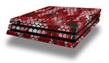 Vinyl Decal Skin Wrap compatible with Sony PlayStation 4 Pro Console HEX Mesh Camo 01 Red Bright (PS4 NOT INCLUDED)