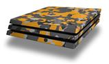 Vinyl Decal Skin Wrap compatible with Sony PlayStation 4 Pro Console WraptorCamo Old School Camouflage Camo Orange (PS4 NOT INCLUDED)