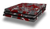 Vinyl Decal Skin Wrap compatible with Sony PlayStation 4 Pro Console WraptorCamo Old School Camouflage Camo Red Dark (PS4 NOT INCLUDED)