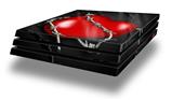 Vinyl Decal Skin Wrap compatible with Sony PlayStation 4 Pro Console Barbwire Heart Red (PS4 NOT INCLUDED)
