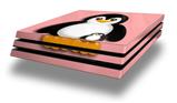 Vinyl Decal Skin Wrap compatible with Sony PlayStation 4 Pro Console Penguins on Pink (PS4 NOT INCLUDED)