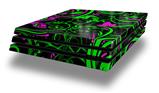Vinyl Decal Skin Wrap compatible with Sony PlayStation 4 Pro Console Twisted Garden Green and Hot Pink (PS4 NOT INCLUDED)