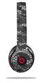 WraptorSkinz Skin Decal Wrap compatible with Beats Solo 2 and Solo 3 Wireless Headphones HEX Mesh Camo 01 Gray Skin Only (HEADPHONES NOT INCLUDED)
