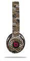 WraptorSkinz Skin Decal Wrap compatible with Beats Solo 2 and Solo 3 Wireless Headphones HEX Mesh Camo 01 Tan Skin Only (HEADPHONES NOT INCLUDED)