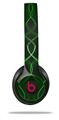 WraptorSkinz Skin Decal Wrap compatible with Beats Solo 2 and Solo 3 Wireless Headphones Abstract 01 Green Skin Only (HEADPHONES NOT INCLUDED)