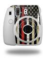 WraptorSkinz Skin Decal Wrap compatible with Fujifilm Mini 8 Camera Painted Faded and Cracked Red Line USA American Flag (CAMERA NOT INCLUDED)