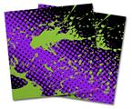 Vinyl Craft Cutter Designer 12x12 Sheets Halftone Splatter Green Purple - 2 Pack