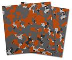 Vinyl Craft Cutter Designer 12x12 Sheets WraptorCamo Old School Camouflage Camo Orange Burnt - 2 Pack