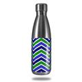Skin Decal Wrap for RTIC Water Bottle 17oz Zig Zag Blue Green (BOTTLE NOT INCLUDED)