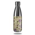Skin Decal Wrap for RTIC Water Bottle 17oz Flowers and Berries Purple (BOTTLE NOT INCLUDED)