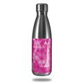Skin Decal Wrap for RTIC Water Bottle 17oz Triangle Mosaic Fuchsia (BOTTLE NOT INCLUDED)