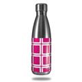 Skin Decal Wrap for RTIC Water Bottle 17oz Squared Fushia Hot Pink (BOTTLE NOT INCLUDED)