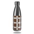 Skin Decal Wrap for RTIC Water Bottle 17oz Squared Chocolate Brown (BOTTLE NOT INCLUDED)