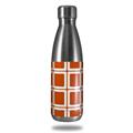 Skin Decal Wrap for RTIC Water Bottle 17oz Squared Burnt Orange (BOTTLE NOT INCLUDED)