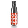 Skin Decal Wrap for RTIC Water Bottle 17oz Boxed Red (BOTTLE NOT INCLUDED)