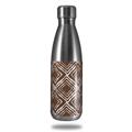 Skin Decal Wrap for RTIC Water Bottle 17oz Wavey Chocolate Brown (BOTTLE NOT INCLUDED)