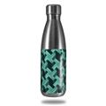 Skin Decal Wrap for RTIC Water Bottle 17oz Retro Houndstooth Seafoam Green (BOTTLE NOT INCLUDED)