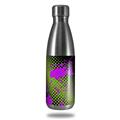Skin Decal Wrap for RTIC Water Bottle 17oz Halftone Splatter Hot Pink Green (BOTTLE NOT INCLUDED)