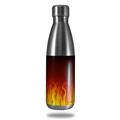 Skin Decal Wrap for RTIC Water Bottle 17oz Fire on Black (BOTTLE NOT INCLUDED)