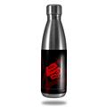 Skin Decal Wrap for RTIC Water Bottle 17oz Oriental Dragon Red on Black (BOTTLE NOT INCLUDED)