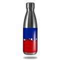 Skin Decal Wrap for RTIC Water Bottle 17oz Ripped Colors Blue Red (BOTTLE NOT INCLUDED)