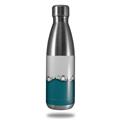 Skin Decal Wrap for RTIC Water Bottle 17oz Ripped Colors Gray Seafoam Green (BOTTLE NOT INCLUDED)