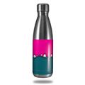 Skin Decal Wrap for RTIC Water Bottle 17oz Ripped Colors Hot Pink Seafoam Green (BOTTLE NOT INCLUDED)