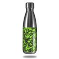 Skin Decal Wrap for RTIC Water Bottle 17oz Scattered Skulls Neon Green (BOTTLE NOT INCLUDED)